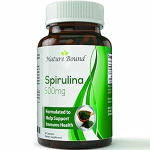 Natural Spirulina Tablets Extract Blue-Green Algae Dietary Supplement Chlorophyll Powerful Antioxidant Nutrient Dense Superfood Packed with Vitamins and Minerals Promotes Weight Loss & Immune Support