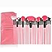 Kisstyle 24 Pcs Makeup Brush Set Cosmetics Foundation Blending Blush Eyeliner Face