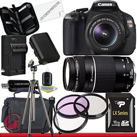Canon EOS Rebel T3i 18 MP CMOS Digital SLR Camera w/ 18-55mm IS II & Canon EF 75-300mm f/4-5.6 III Telephoto Zoom Lens Package 5
