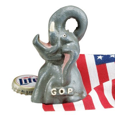Design ToscanoGOP Republican Party Elephant Cast Iron Bottle Opener