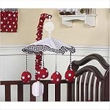 Red and White Polka Dot Ladybug Musical Crib Mobile by JoJo Designs
