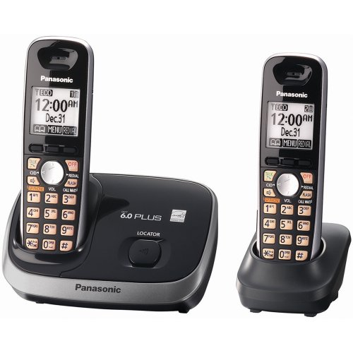 Panasonic KX-TG6512B DECT 6.0 PLUS Expandable Digital Cordless Phone System with 2 Handsets