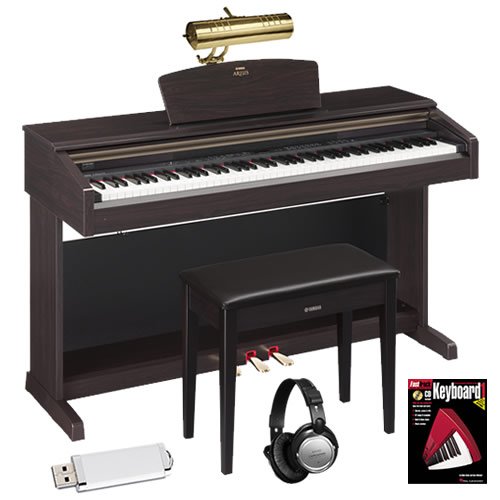 Yamaha Arius YDP181 YDP-181 Digital Piano Keyboard Bundle with Bench - Headphones - Lamp - Flash Drive and Fasttrack Book CD product image