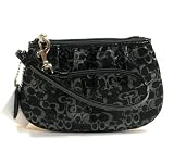 NEW AUTHENTIC COACH SIGNATURE LUREX SMALL WRISTLET (Silver/Black)