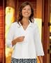 Three-quarter-sleeved Bali Lace Shirt, Large