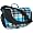 Blue-Black Crosshatch / Black