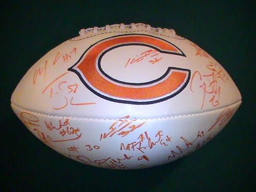 2011 Chicago Bears Team Signed Autographed Full Size Football Forte Hester Urlacher Coa + Hologram
