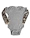 TotTude Baby Boys' Chopper Tattoo Sleeve Bodysuit Gray