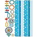 Wallies Peel & Stick Vinyl Wall Decals, Dry Erase Sticker Growth Chart, Includes 1 Growth Chart and 59 Assorted Sticker Decals