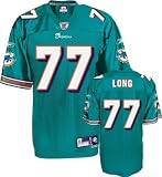 Jake Long Reebok NFL Aqua Premier Miami Dolphins Jersey - Large