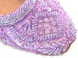 Beachcombers! Ethnic Embellished Silk Sequin & Beaded Indian Khussa Belly Dance Shoes Orchid
