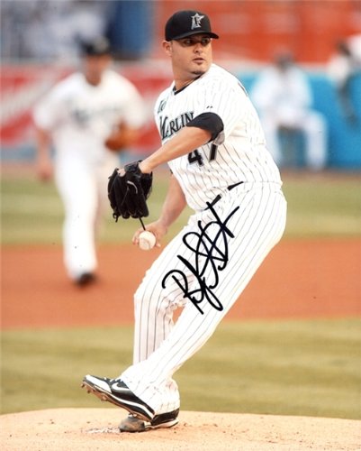 Ricky Nolasco Autographed/Hand Signed Pitching 8x10 Photo