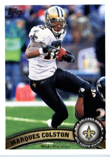 2011 Topps Football Card # 405 Marques Colston - New Orleans Saints - NFL Trading Card in a Protective Case!
