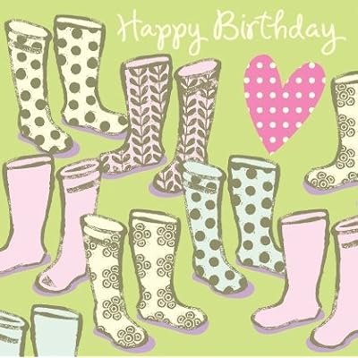 Wellie Birthday Card