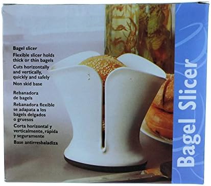 White Plastic Bagel Roll Slicer Vertical/Horizontal Cuts