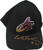 Carlos Santana Autographed/Hand Signed Cleveland Indians 2009 Game Used Cap