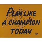 Steiner Sports NCAA Ricky Watters Play Like A Champion Today Autographed 8-by-10-Inch Photograph with "Go Irish" Inscription