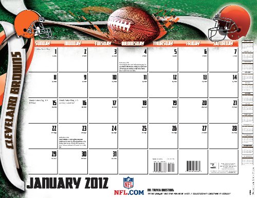2012 CLEVELAND BROWNS 22X17 DESK CALENDAR
