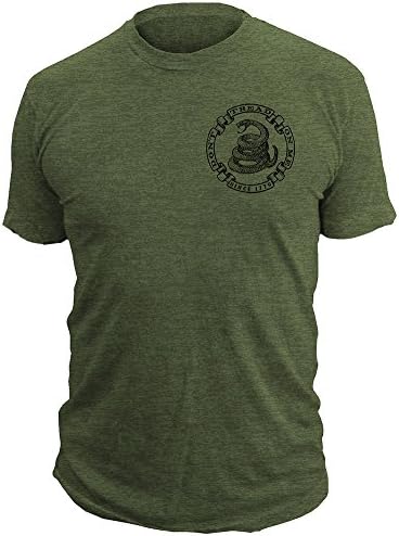 Don't Tread On Me® - Militia - Men's Tactical 50/50 T-Shirt DTOM® Clothing (X-LARGE)