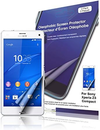 Green Onions Supply Crystal Oleophobic Screen Protector for Sony Xperia Z3 Compact (2-pack) Screen Protectors - Retail Packaging - Clear