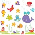 Brewster Fisher-Price ST99797 Peel & Stick Ocean Wonders Wall Decals, 4-Sheets