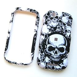 Motorola CLIQ MB200 (T-Mobile) Rubberized Snap-On Protector Hard Case "Skullerific" Design