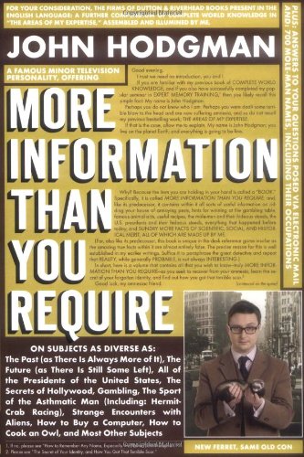 Cover image : More Information Than You Require