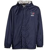 Houston Texans Navy Blue Legacy Full Zip Hooded Jacket (Large)