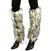 Winter Faux Fur Animal Print Dance Ski Leg Warmer Boot Shoe Cover Leopard White