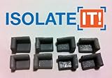 Sorbothane Hard Drive Shock Protection Corner Pad 1/10" Thick 50 Duro - 8 Pack
