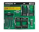 Hitachi 728497 65-Piece Assorted Bit Set