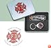 Firefighter Collectable Pocket Knife and Key Ring Set