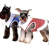 Pet Dog Clothing & Apparel Striped Collar Dress Shirt Size S