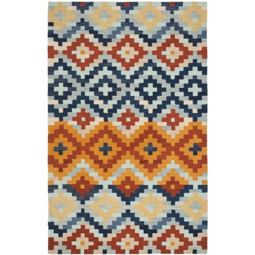 Safavieh HK726A-4 Chelsea Collection 3-Feet 9-Inch by 5-Feet 9-Inch Hand-hookedWool Area Rug, Multicolor