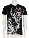 "JiPPiJ" Red Rose, Wing and Sword Cotton Adult Mens Fashion T-Shirt - New !