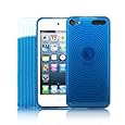 5G Touch Blue Silicone Protective Armour Case + Sock Cover & Screen Protector Kit for New Apple iPod Touch 5th Generation - 32GB 64GB