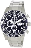 Invicta Men's 1013 II Collection Chronograph Dark Blue Dial Stainless Steel Watch