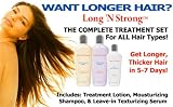Long 'N Strong - Complete Treatment Set (Lotion, shampoo and conditioner) - Longer, Thicker Hair! - Split End Repair (Grow Hair Long and Fast!) - Great Gift Idea!