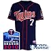 Joe Mauer Jersey: Minnesota Twins Replica Joe Mauer Alternate Home 1 Cool Base Jersey w/2010 Inaugural Season Patch SZ XXL (54)