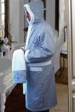 Armani International, Linea Mare, Luxury European Hooded Bathrobe (Size-Large) and Towels, Embroidered 3-pc, a chic & fabulous yachtsman line!