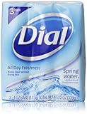 Dial Antibacterial Soap Bars, Spring Water (3 Count, 4.5 Oz Each)