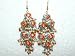 2 Orange Kundan Lakh Hand Made Earring Bellydance India