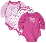 Babyworks Baby-girls Newborn Hearts Triple Creeper Set, Purple, 0-3 Months