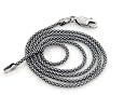 2mm Sterling Silver Antiqued Popcorn Chain Necklace (16", 18", 20", 24", 30")