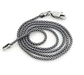 2mm Sterling Silver Antiqued Popcorn Chain Necklace (16