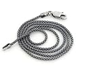 2mm Sterling Silver Antiqued Popcorn Chain Necklace (16", 18", 20", 24", 30")