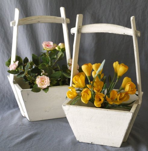 Vintage 2er-Set Blumenampel Blumentopf