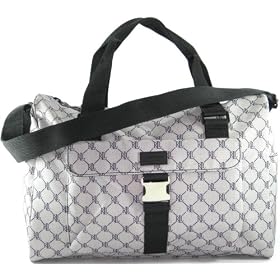 Women's Lauren by Ralph Lauren Tote Duffle Bag Black Signature Logo (LRL)