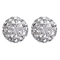 Girl's Gold and Crystal Ball Earrings - 8mm