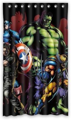 Bloomy Summer Custom Marvel Heroes The Avengers Window Curtains/Drape/Panels/Treatment Polyester Fabric Bedroom 50